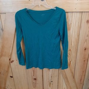 Womens Loft Longsleeve Green Shirt Small